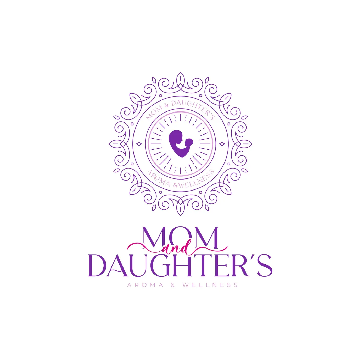 Identidad visual de Mom & Daughter's Aroma Wellness