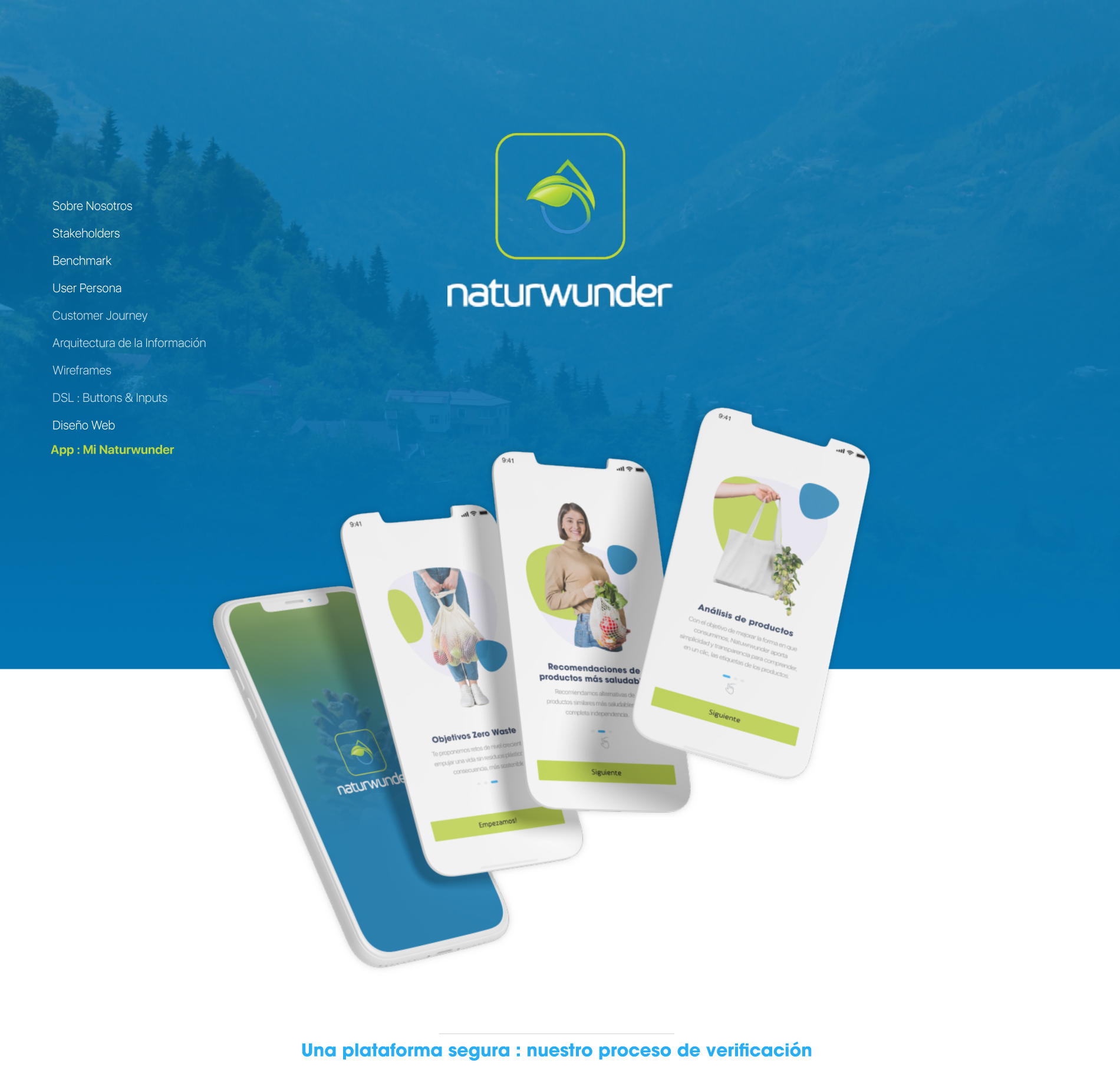 Pantallas de acceso y onboarding de Mi Naturwunder